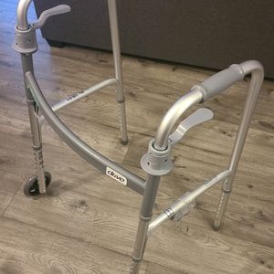 Deluxe Trigger Release Folding Walker with 3" Wheels